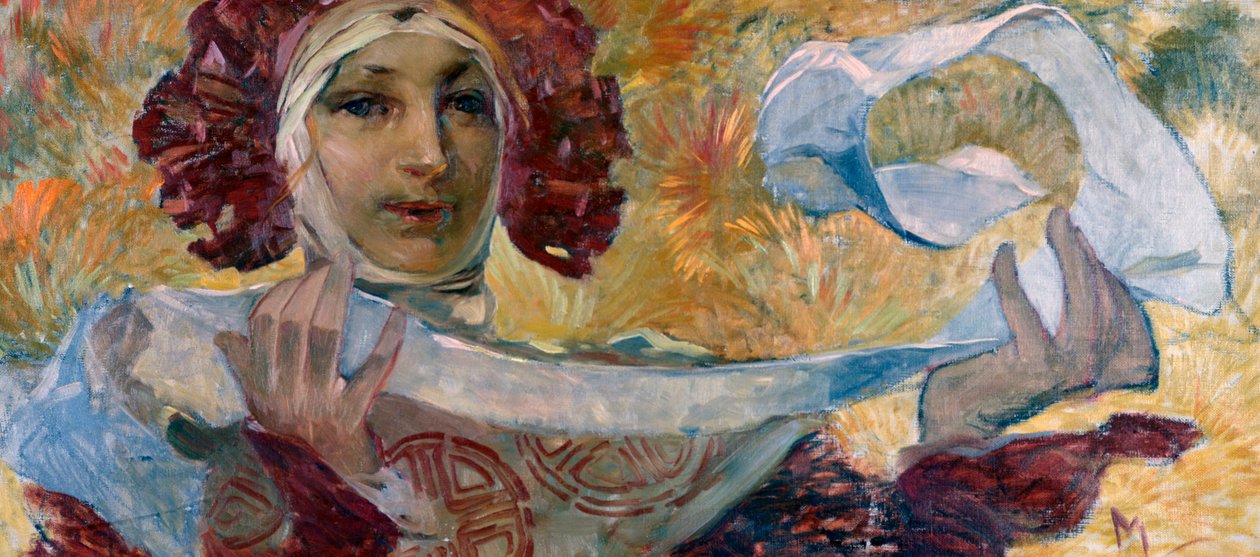 Zonder titel, ca. 1880-1930 door Alphonse Mucha