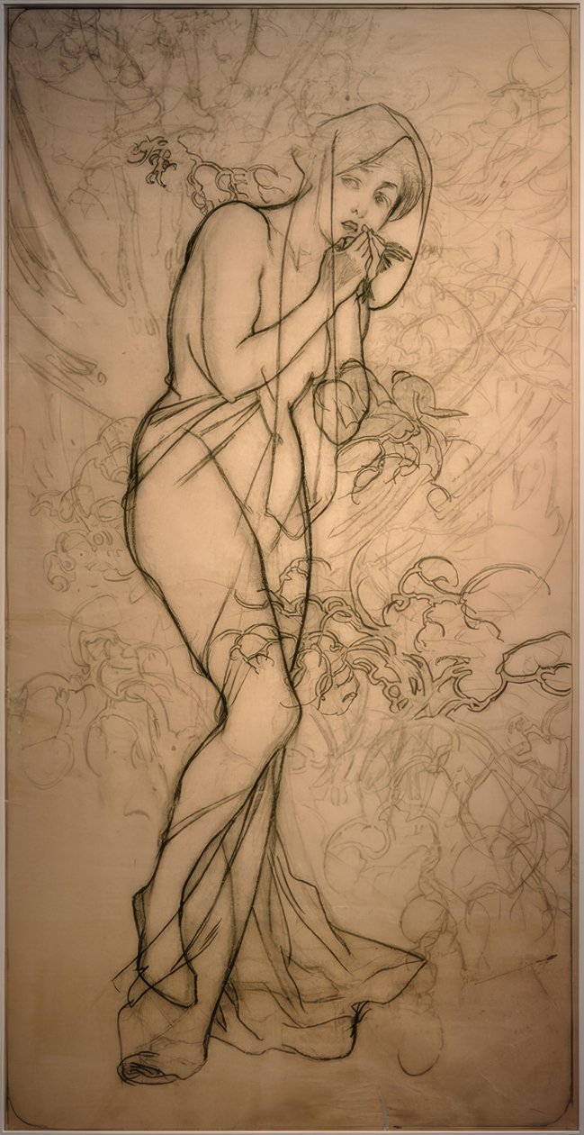 Winter door Alphonse Mucha