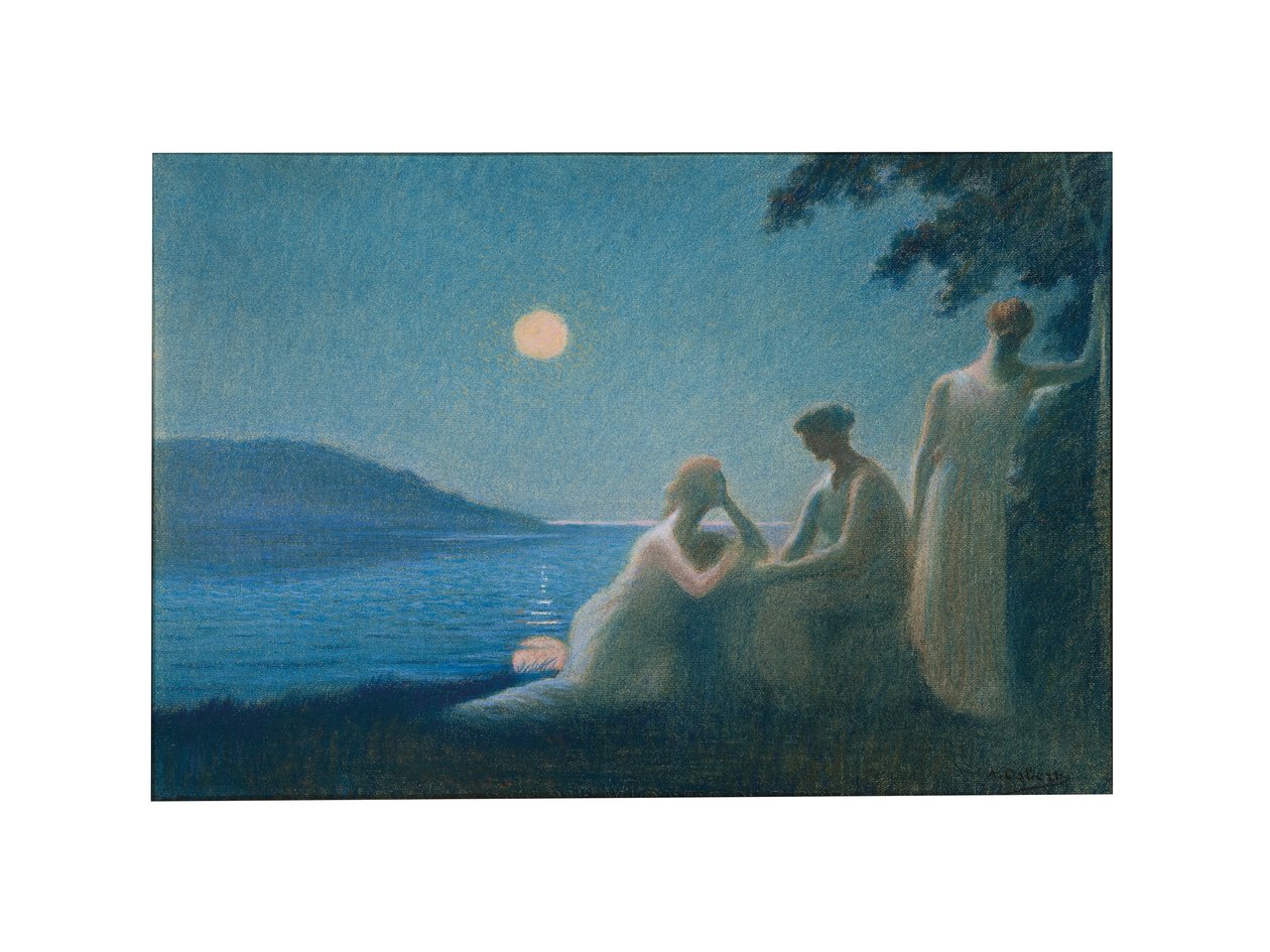 Onder een maanstraal, ca. 1895 door Alphonse Osbert