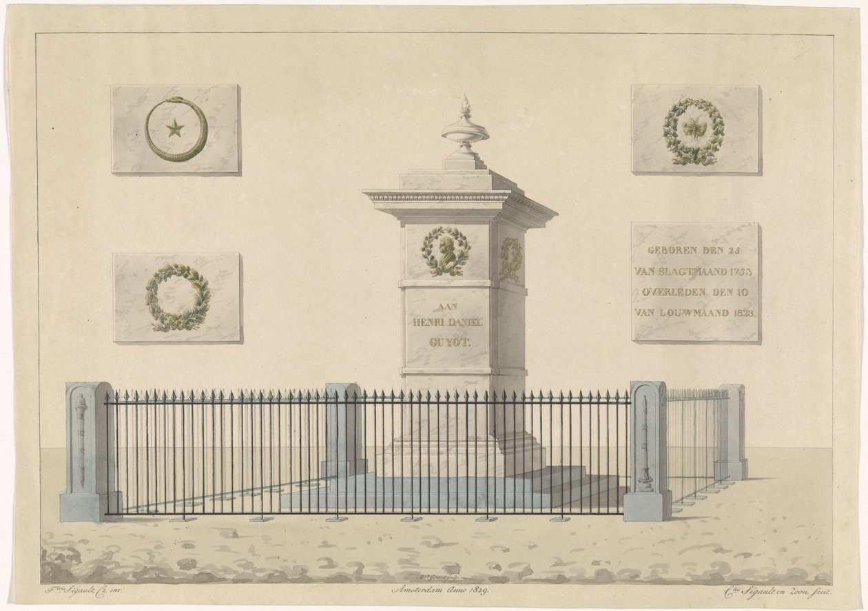 Monument voor Henri Daniël Guyot door Alphonse Pierre Giraud