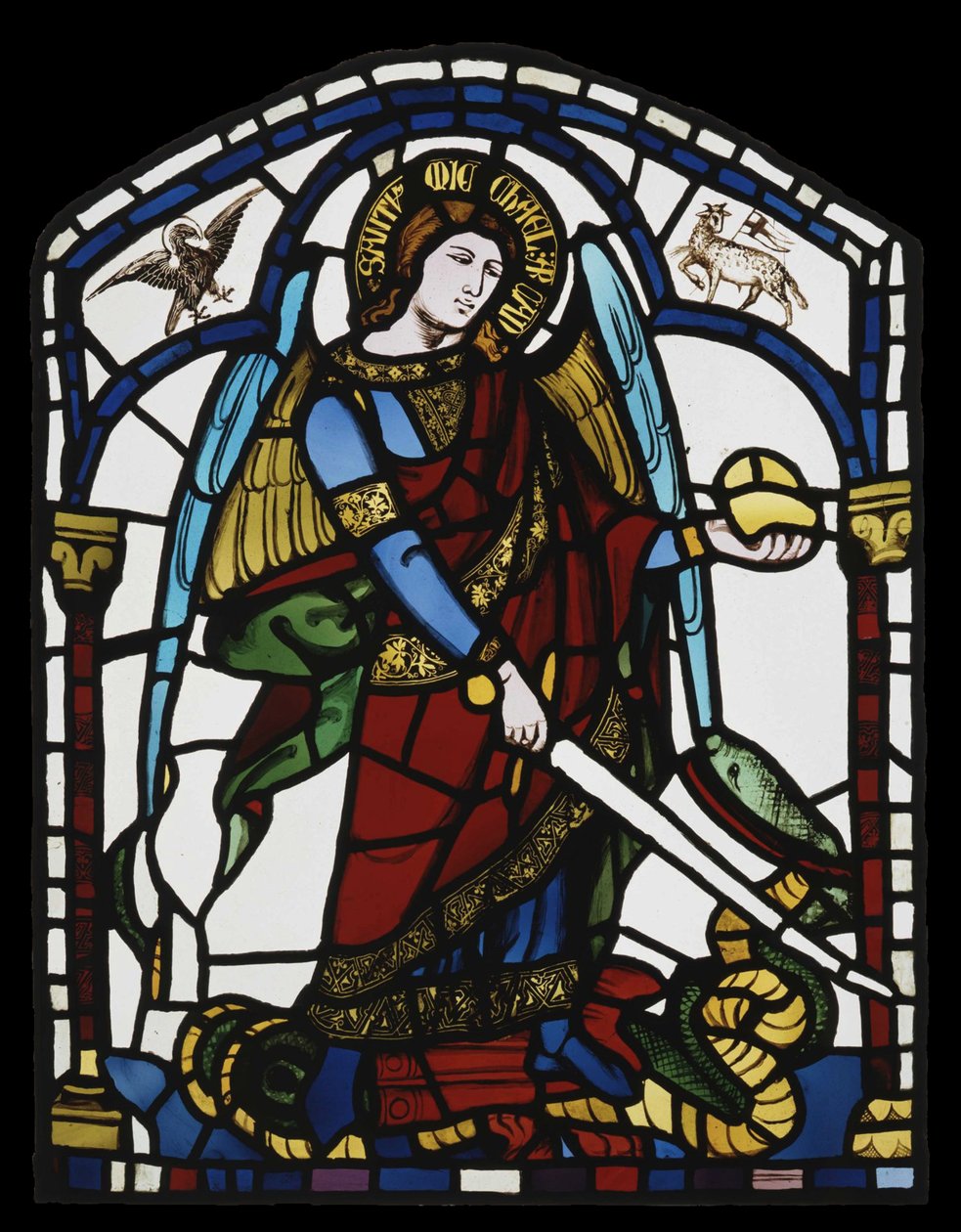 Sint Michaël de Aartsengel, ca. 1326 door Ambrogio Lorenzetti