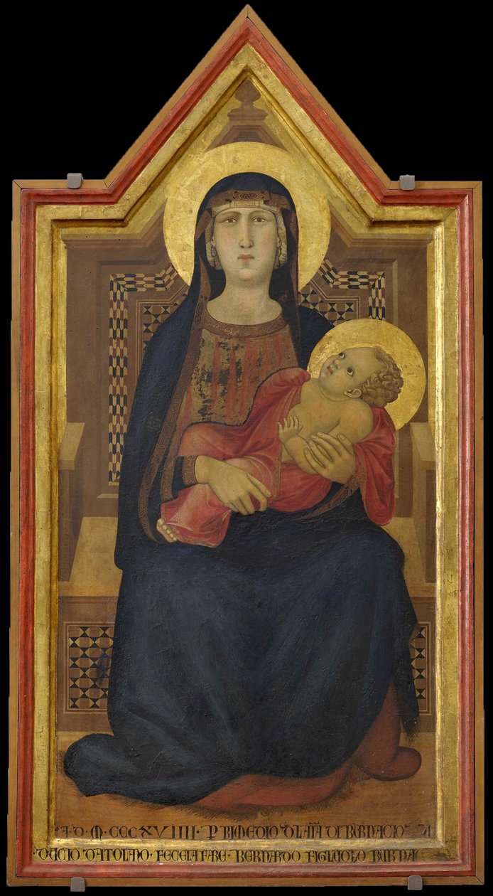 De Maagd en het Kind op de Troon, 1319 door Ambrogio Lorenzetti