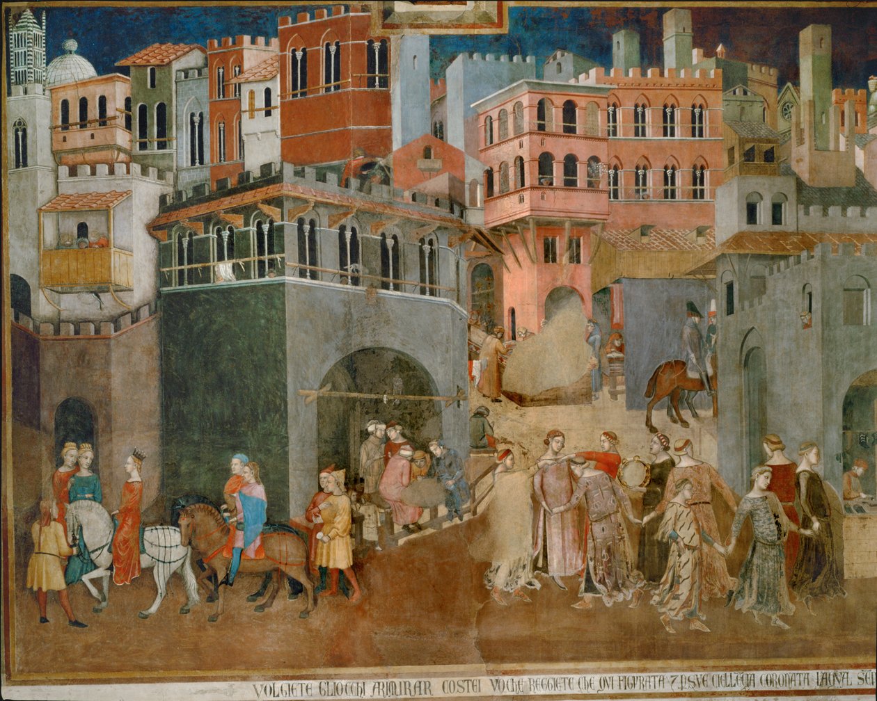 De zegeningen van goed bestuur (fresco) door Ambrogio Lorenzetti
