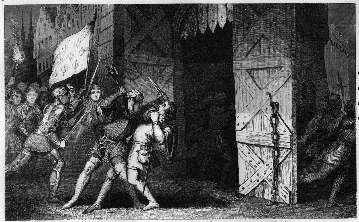 De moord op Etienne Marcel door Ambroise Tardieu
