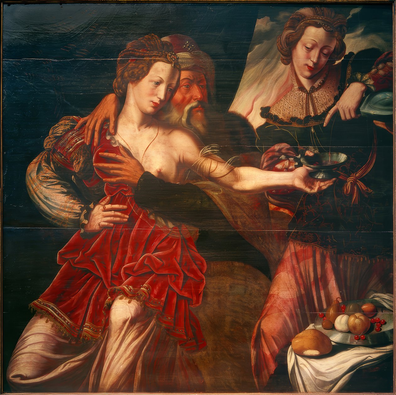 Lot en zijn dochters door Ambrosius Benson