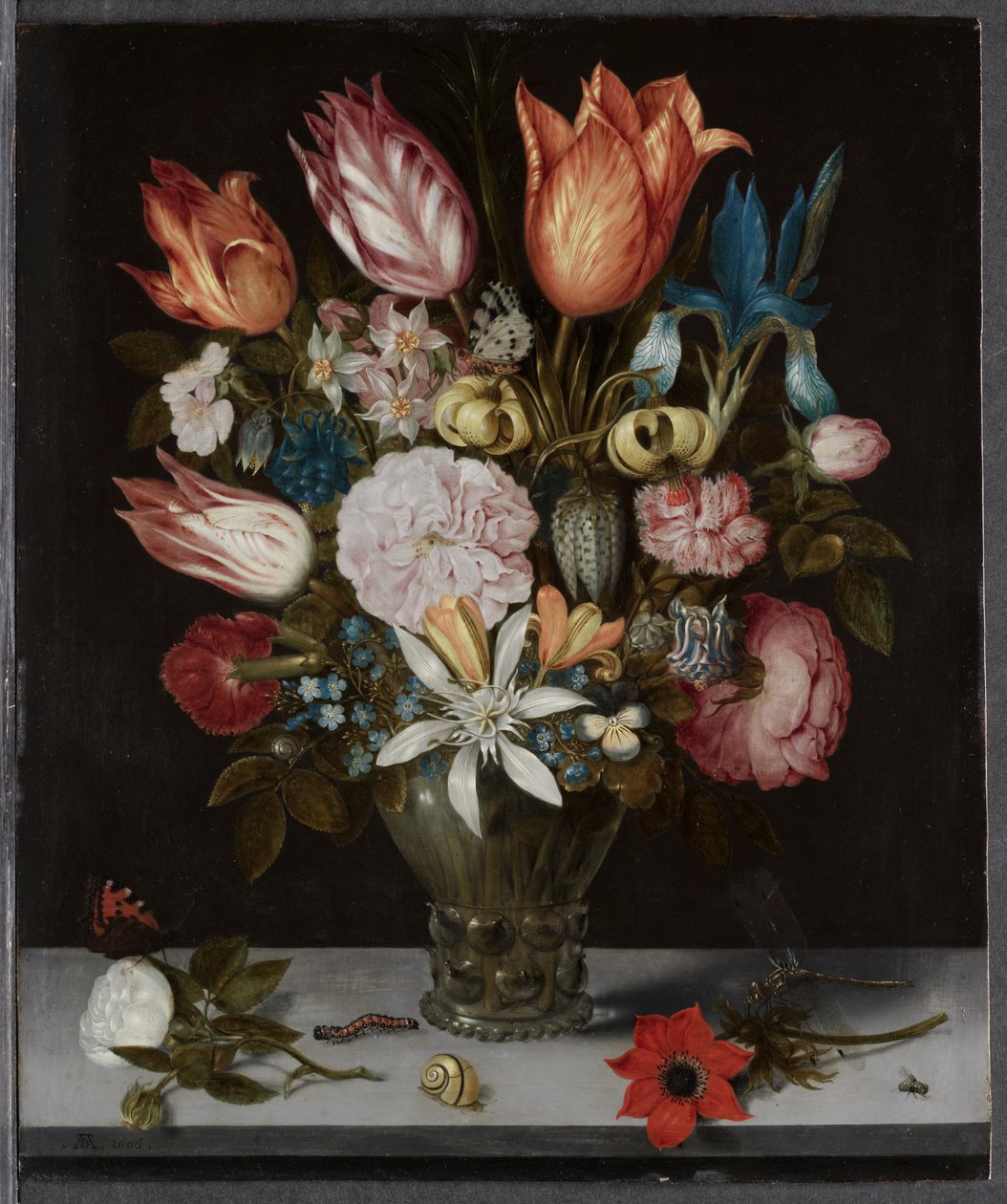 Bloemen in een Glas door Ambrosius Bosschaert