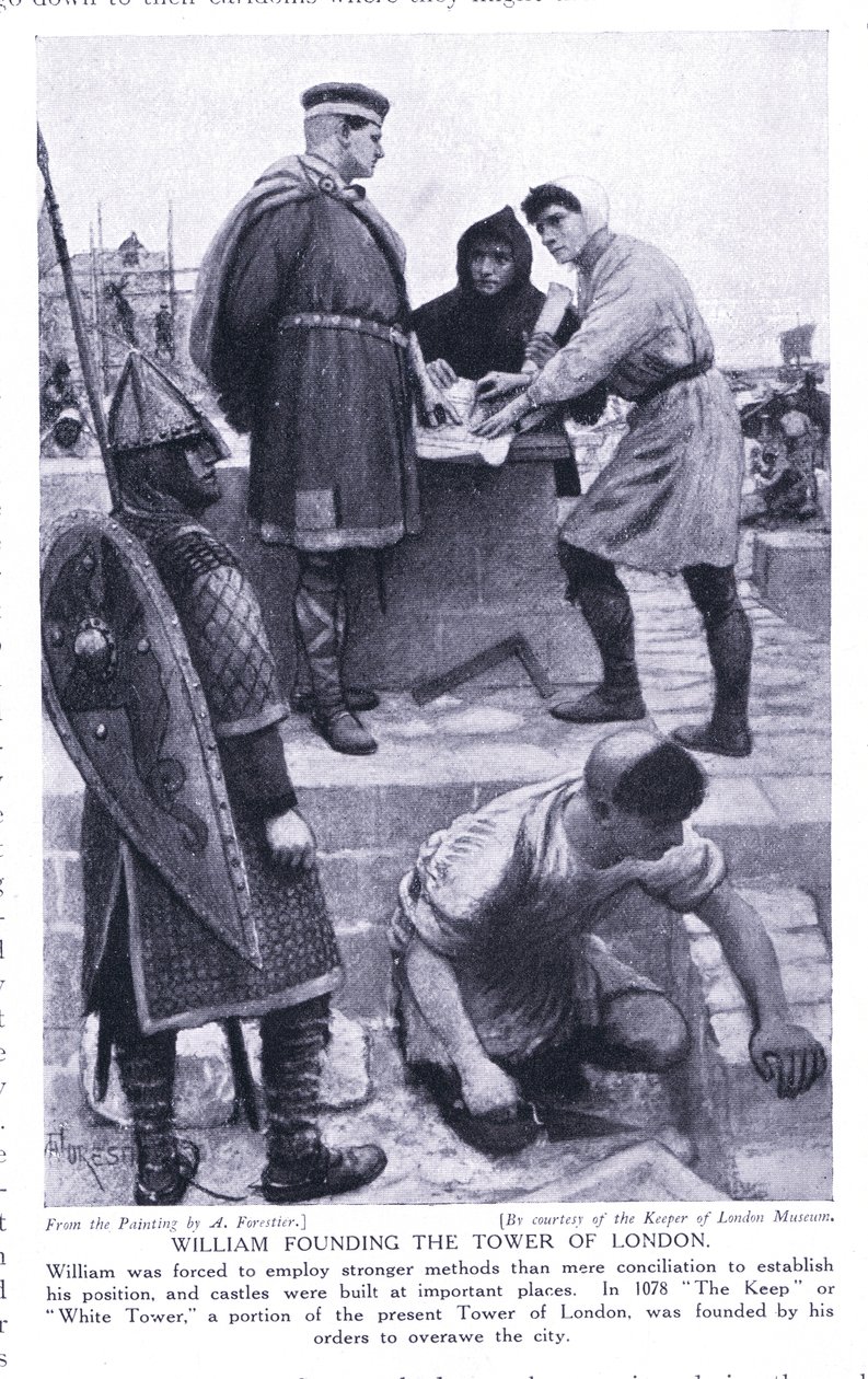 William sticht de Tower of London, jaren 1920 door Amedee Forestier
