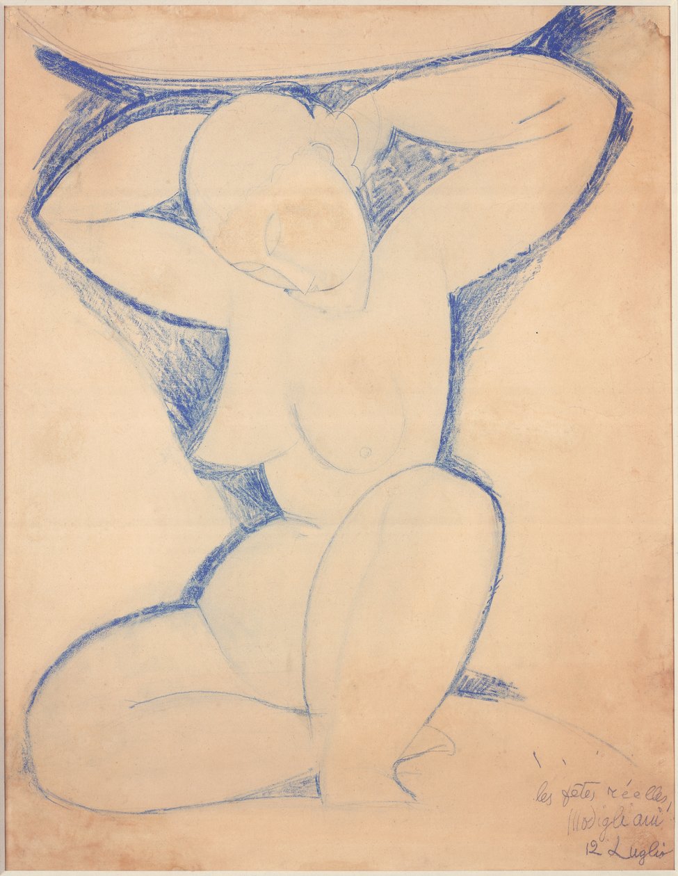 Kariatide, 1913-14 door Amedeo Modigliani