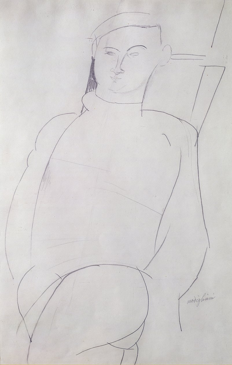 Jacques Lipchitz (1891-1973) c.1917 door Amedeo Modigliani