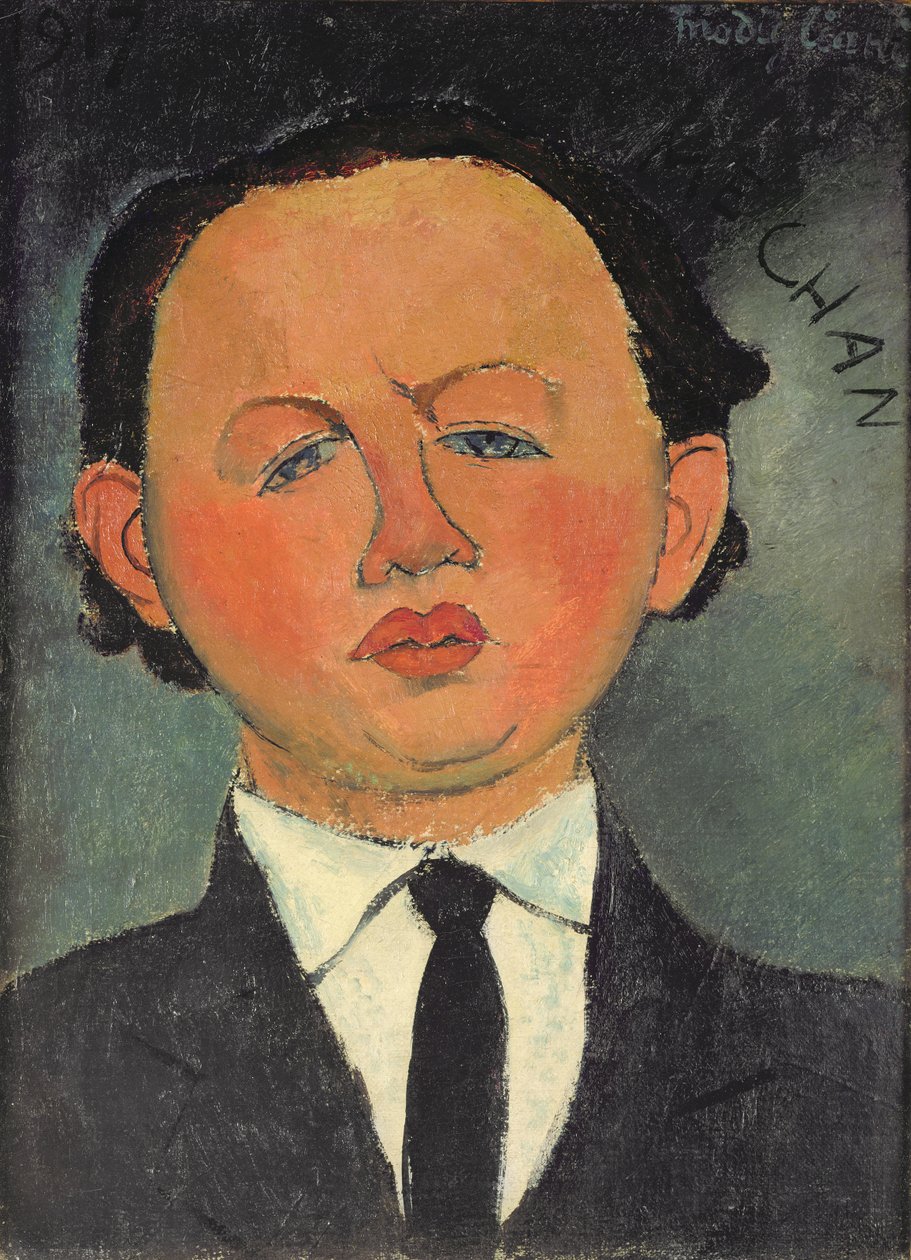 Oscar Miestchaninoff (1886-1956) 1917 door Amedeo Modigliani