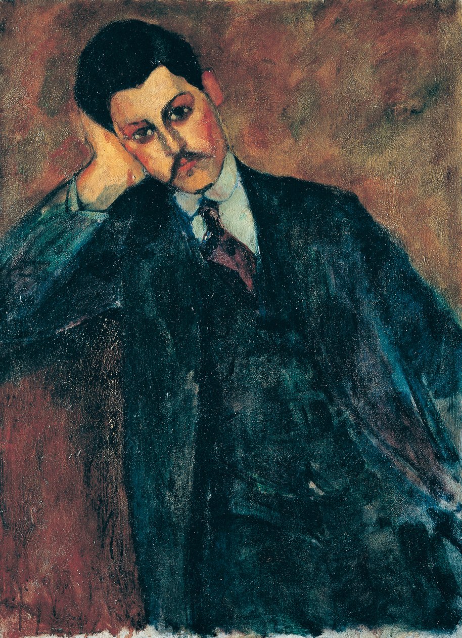 Portret van Jean Alexandre gemaakt in 1909 door Amedeo Modigliani