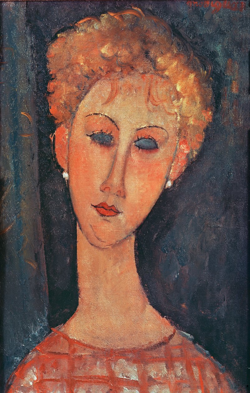 Jong meisje met oorbellen door Amedeo Modigliani