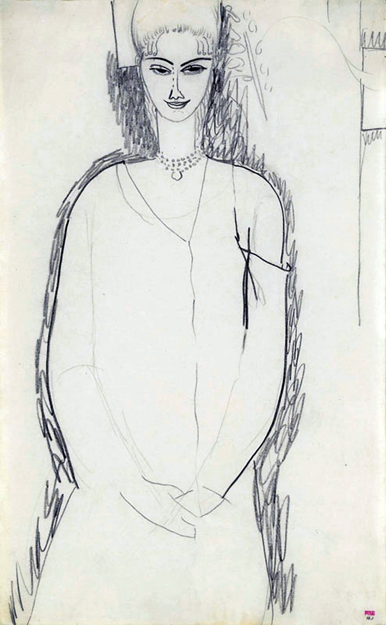 Anna Achmatova, 1911 door Amedeo Modigliani