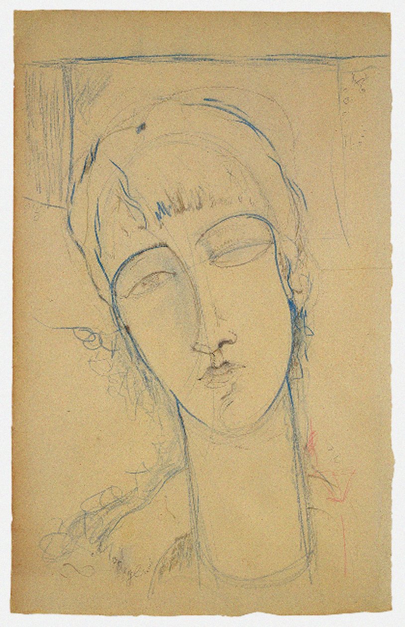 Anna Achmatova Portret van een Rode Vrouw, 1915 door Amedeo Modigliani