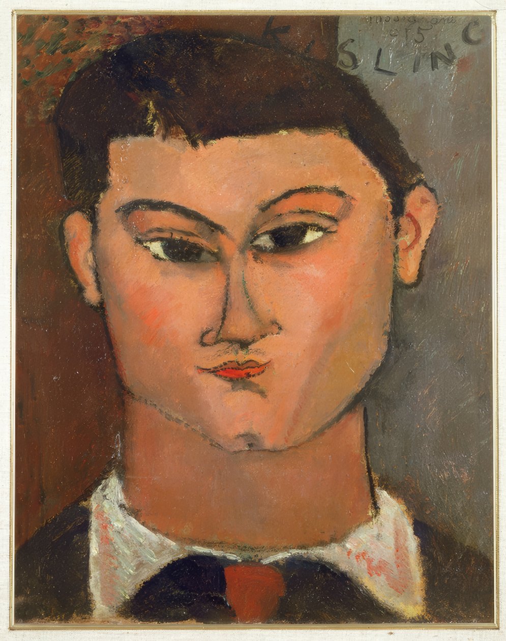 Portret van de schilder Moïse Kisling door Amedeo Modigliani