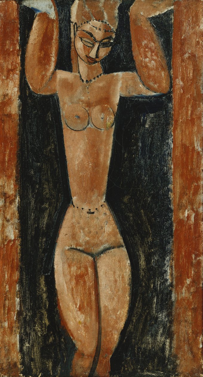 Kariatide; Cariatide, ca. 1911-1913 door Amedeo Modigliani