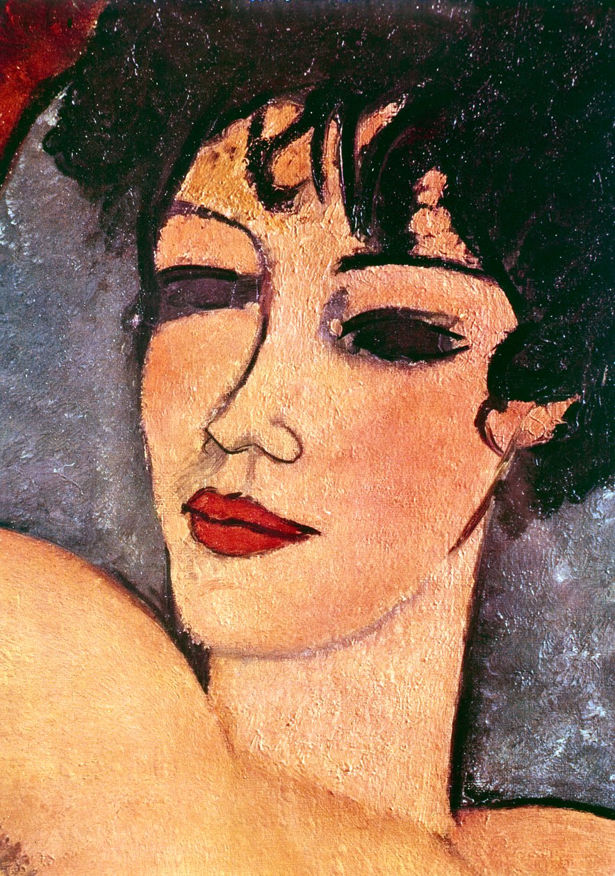 Detail van een slapende naakt, ca. 1917 door Amedeo Modigliani