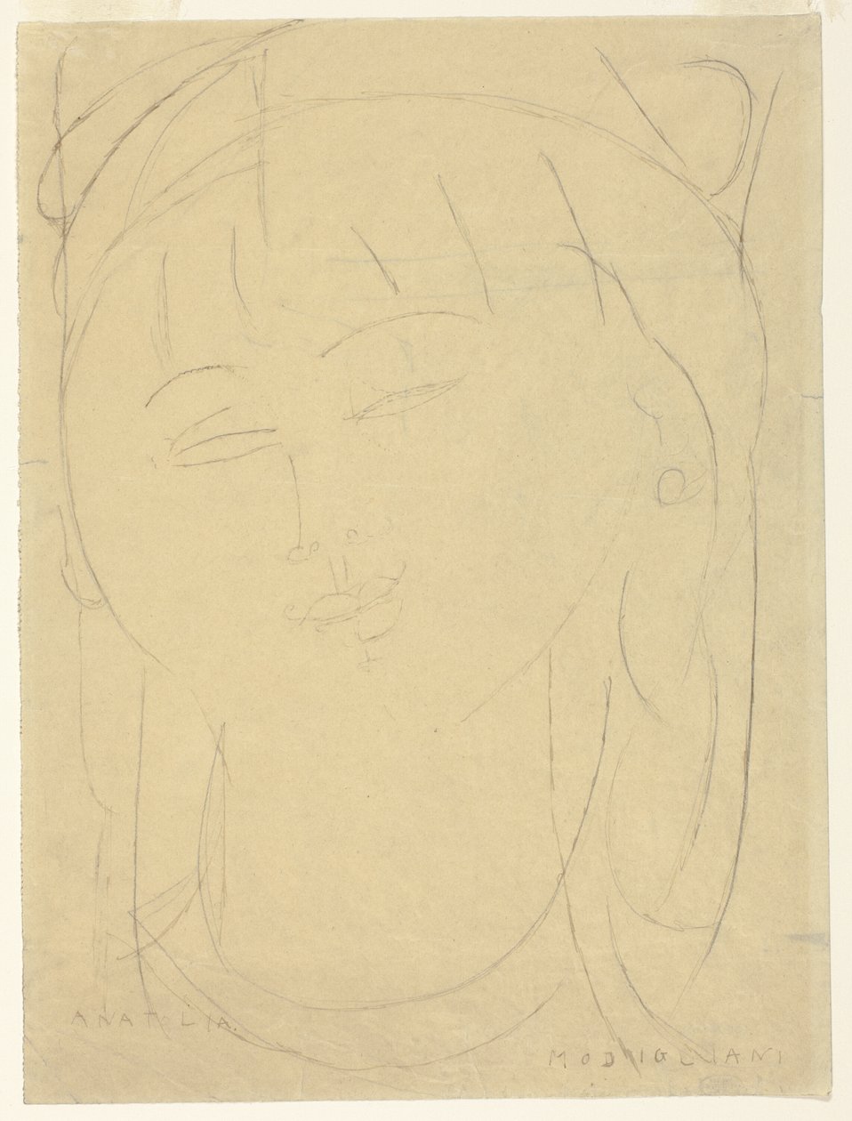 Hoofd Anatolië door Amedeo Modigliani