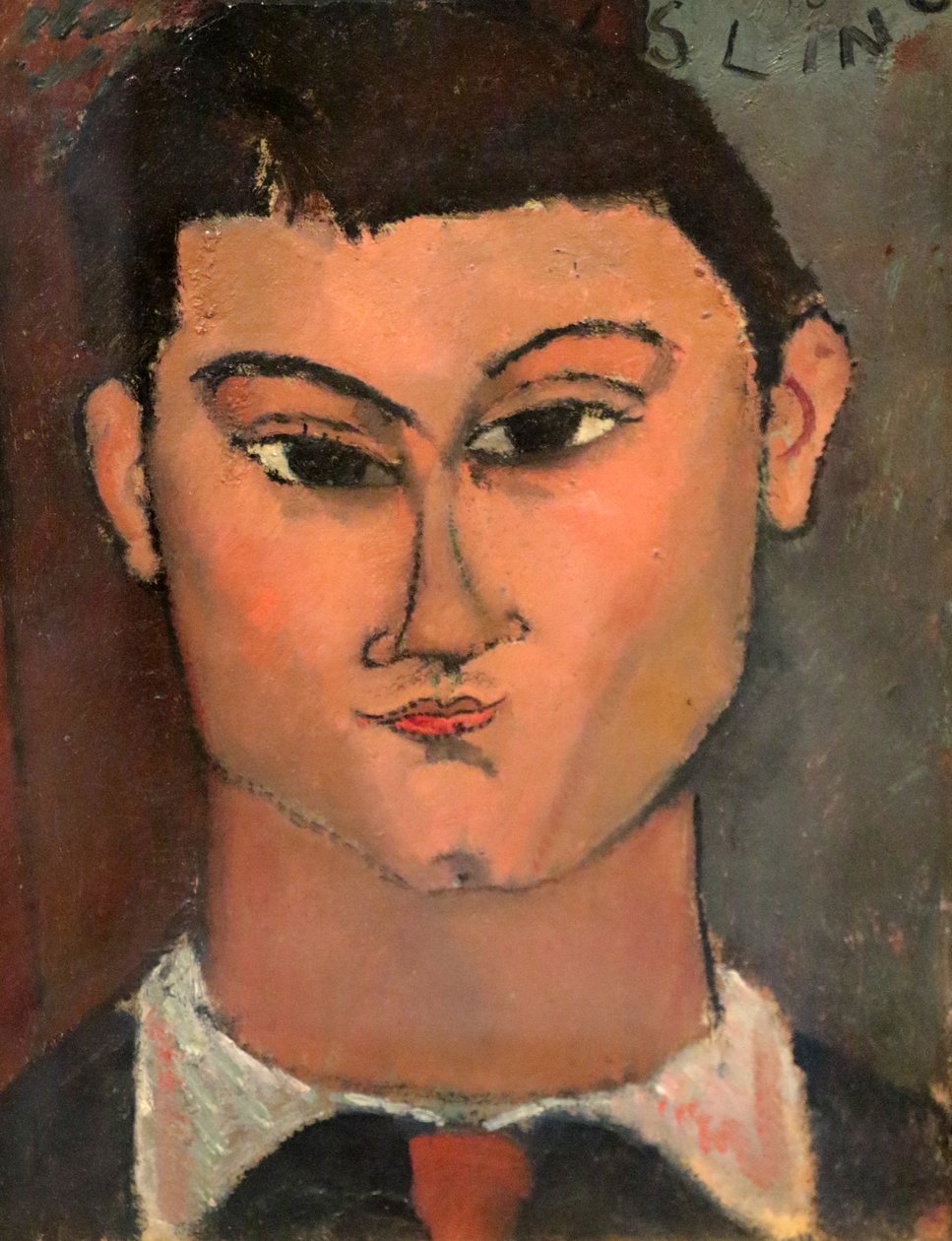 Italiaans: Portret van de schilder Moisè Kisling door Amedeo Modigliani