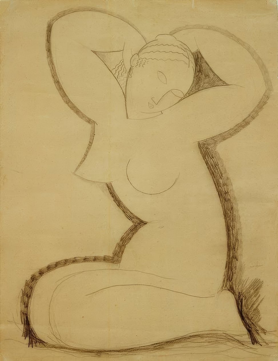 Kariatide door Amedeo Modigliani