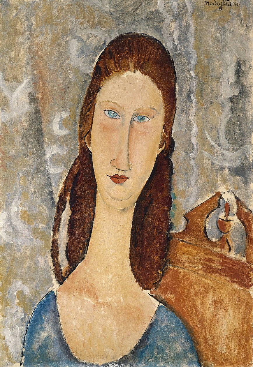 Portret van Jeanne Hebuterne door Amedeo Modigliani