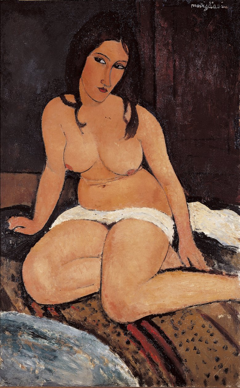 Zittende Naakt, 1917 door Amedeo Modigliani