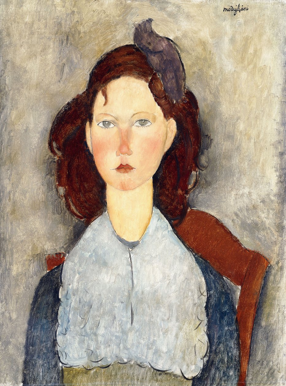 Zittend meisje, 1918 door Amedeo Modigliani