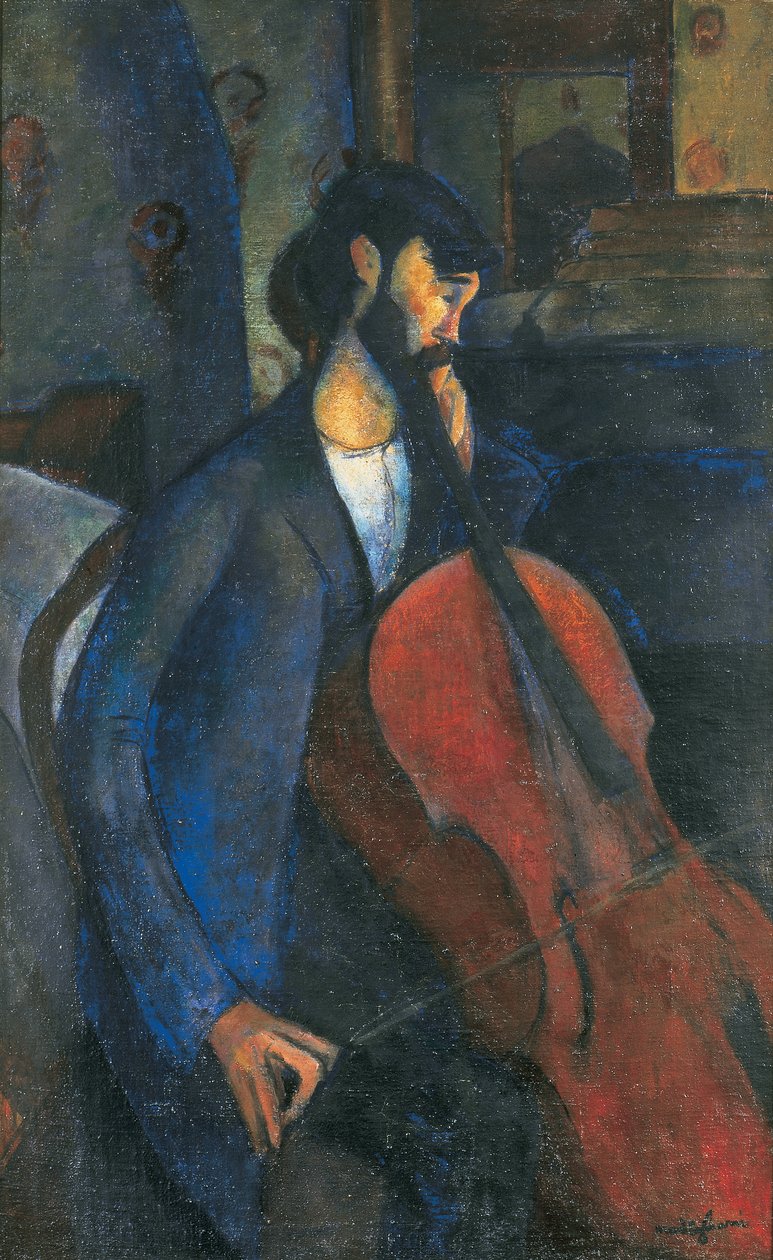 De Cellist door Amedeo Modigliani