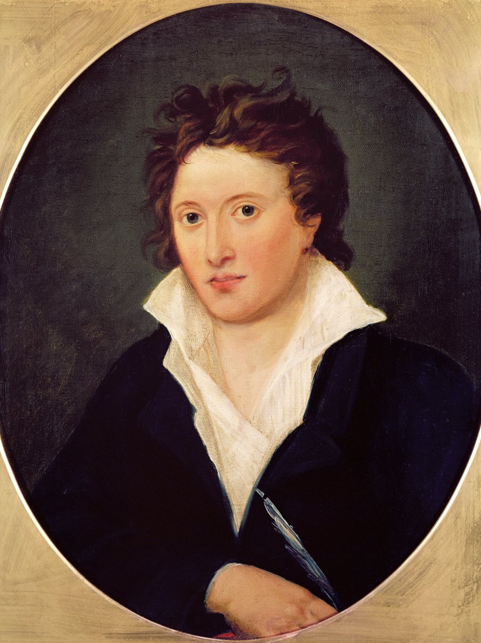 Portret van Percy Bysshe Shelley, 1819 door Amelia Curran