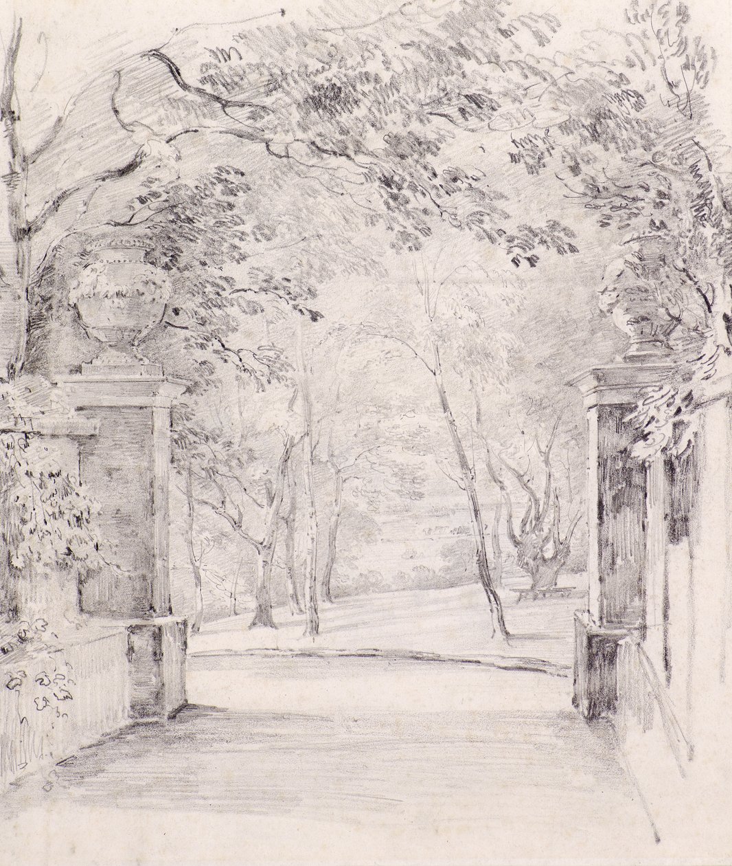 Uitzicht vanaf de Ingang naar Bromley, ca. 1810 door Amelia Long