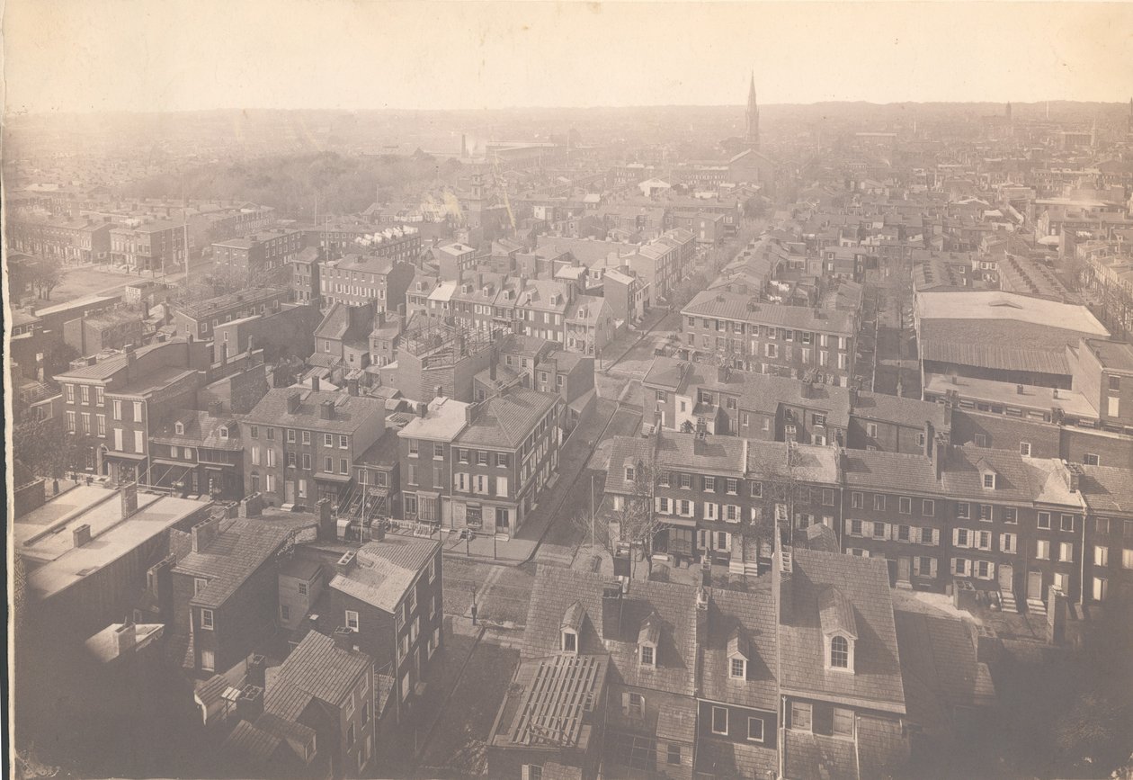 Panorama van Philadelphia, oostelijk uitzicht - West vanaf schiettoren, 1870 door American Photographer