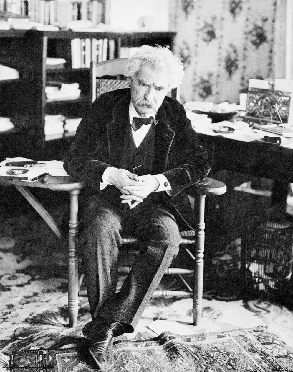 Portret van Mark Twain (1835-1910) door American Photographer