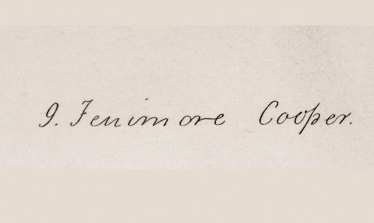 Handtekening van James Fenimore Cooper door American School