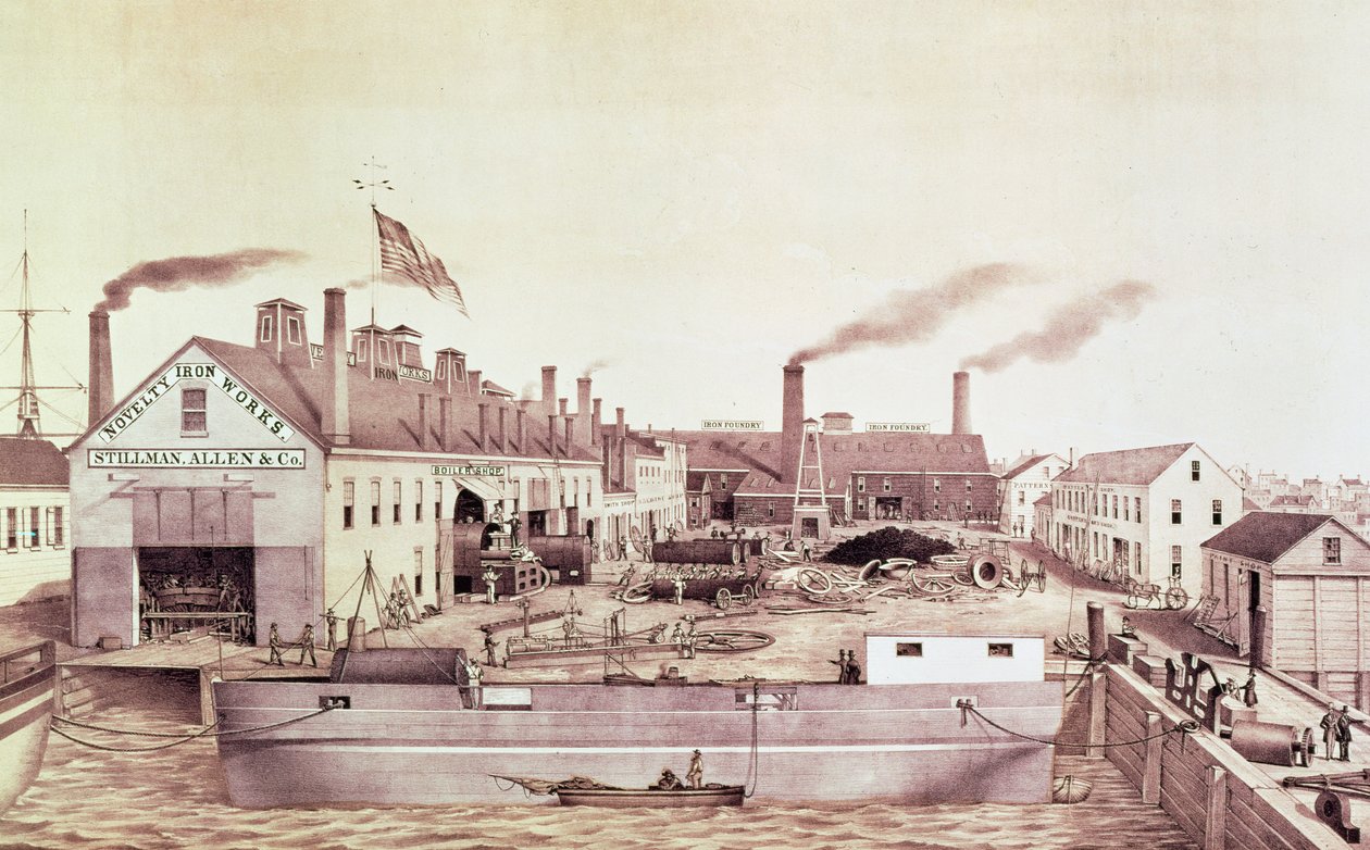 De Novelty Iron Works van Stillman Allen en Co. door American School