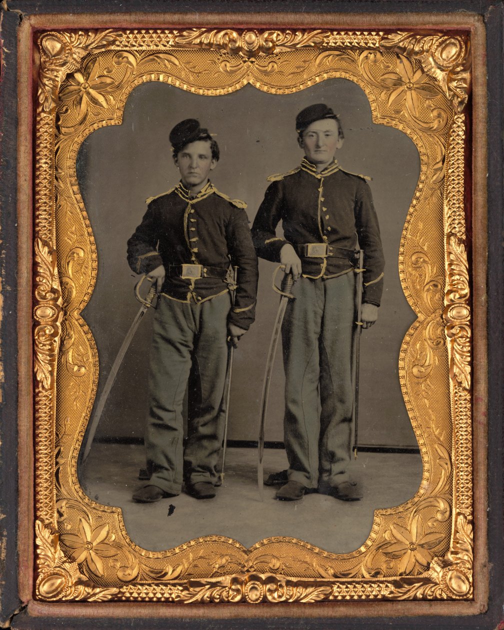 Portret van twee Illinois cavaleristen door American 19th Century