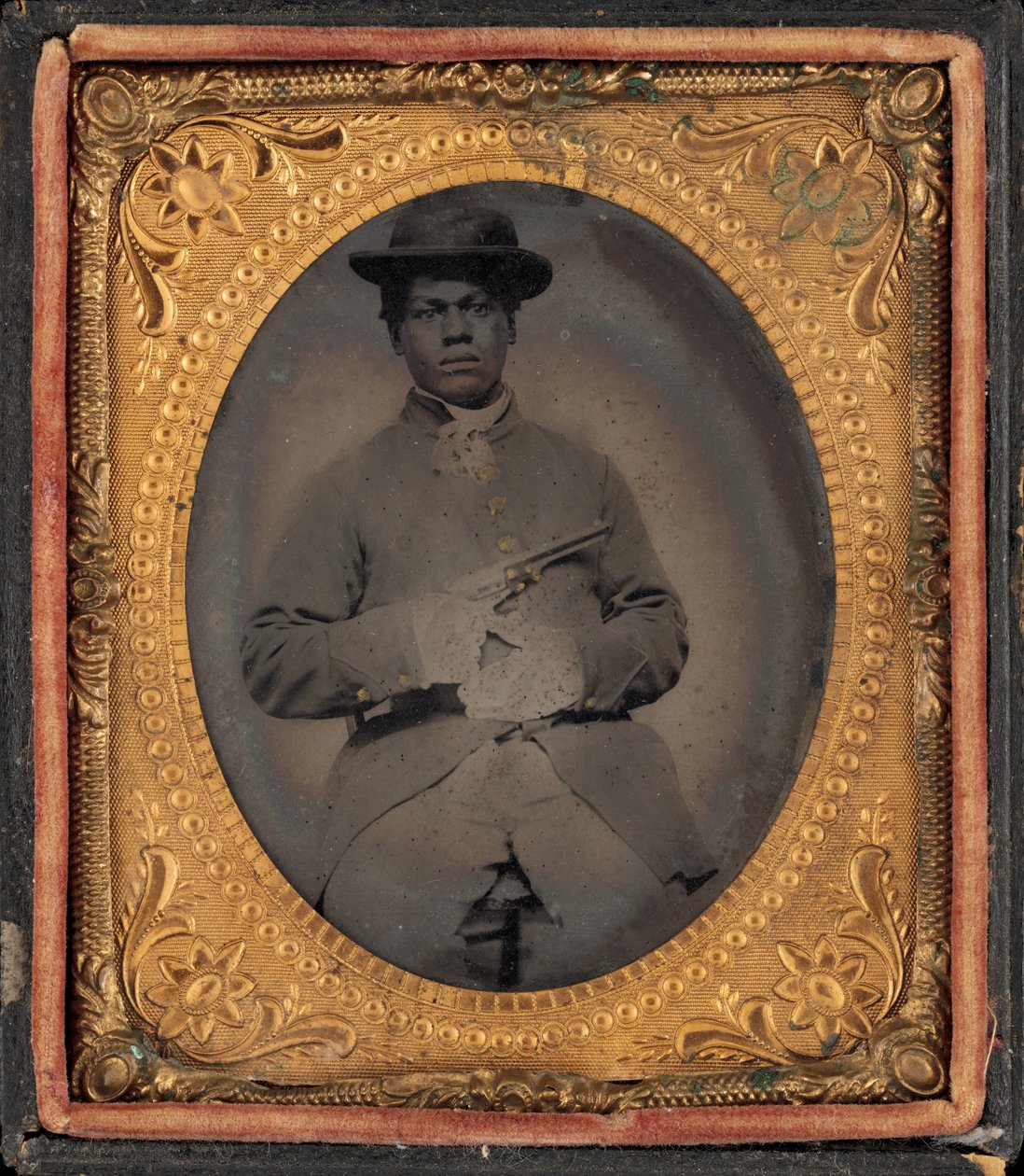 Portret van een USCT Soldaat door American 19th Century