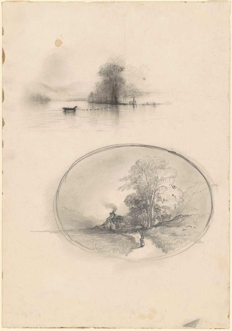 Zeegezicht en Landschap door American 19th Century