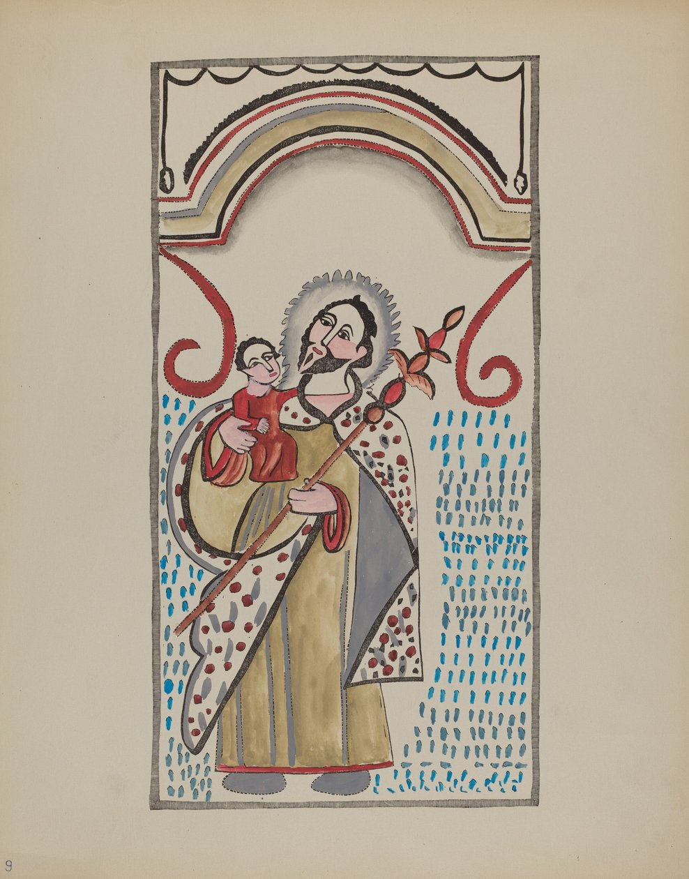 Retablo door American 20th Century