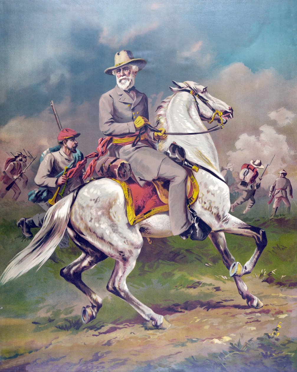 Generaal Robert E. Lee, pub. 1886 door American School