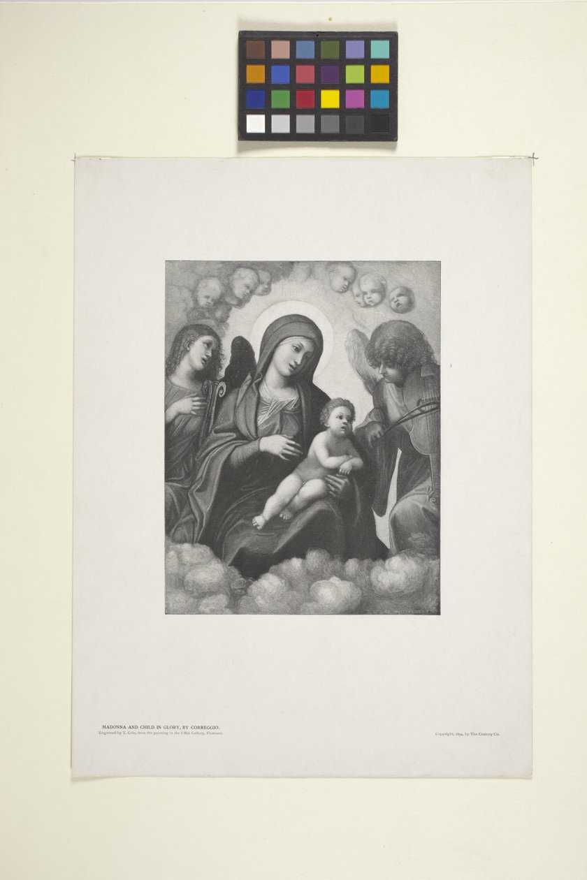 Madonna en Kind in Glorie door American School