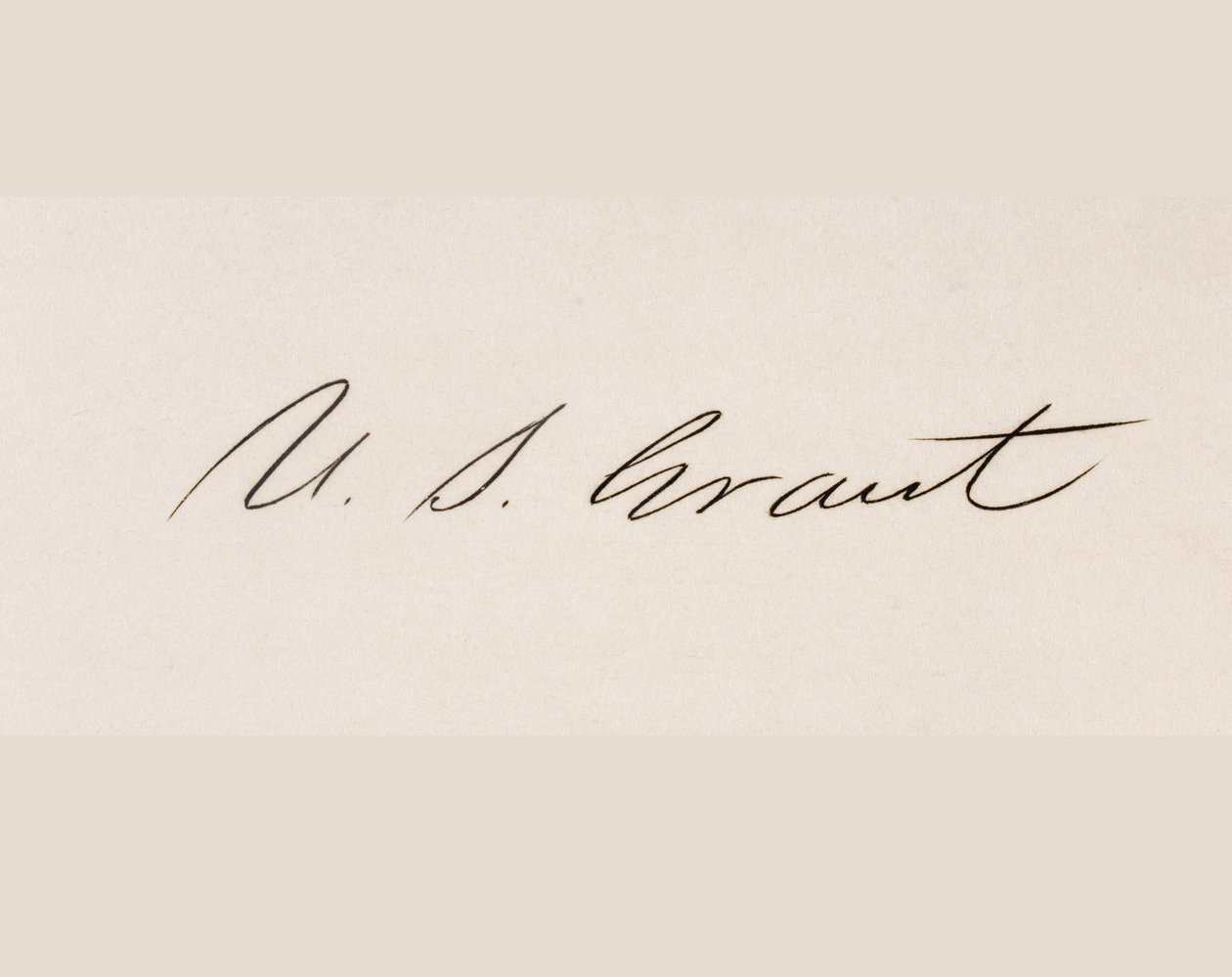Handtekening van Ulysses S. Grant (litho) door American School