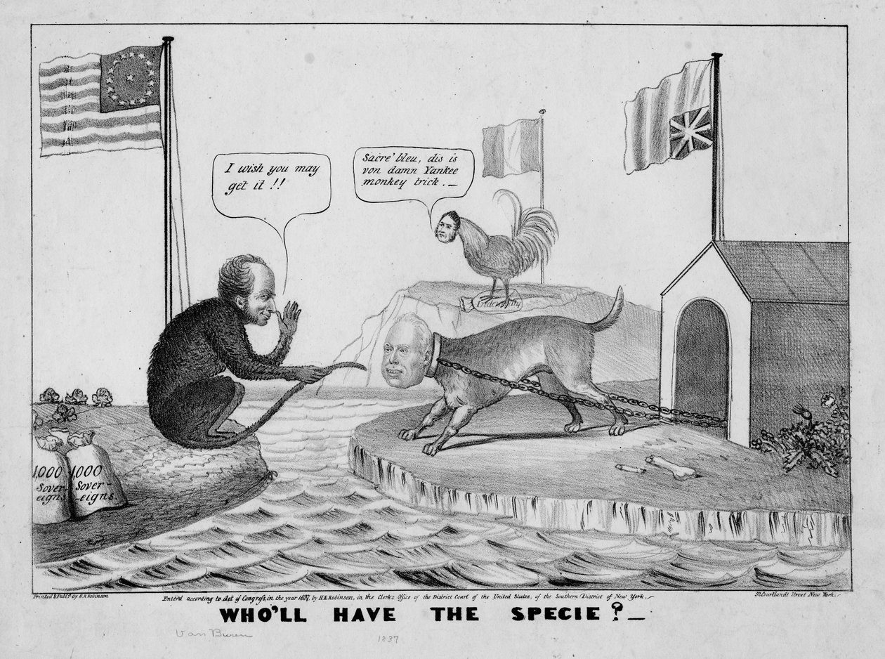 Wie wil de specie?, 1837 door American School