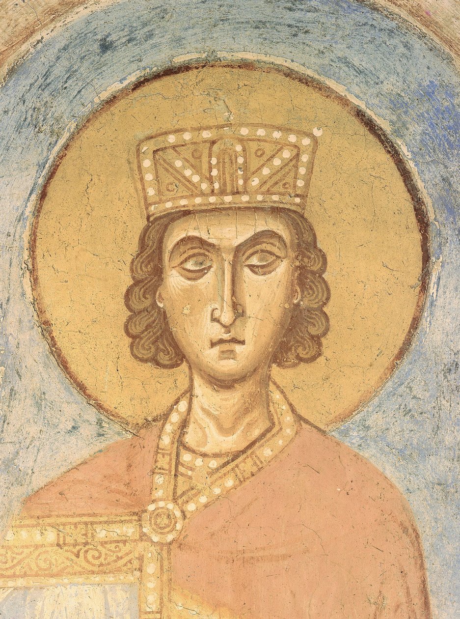 Koning Salomo, 12e eeuw door Ancient Russian frescos