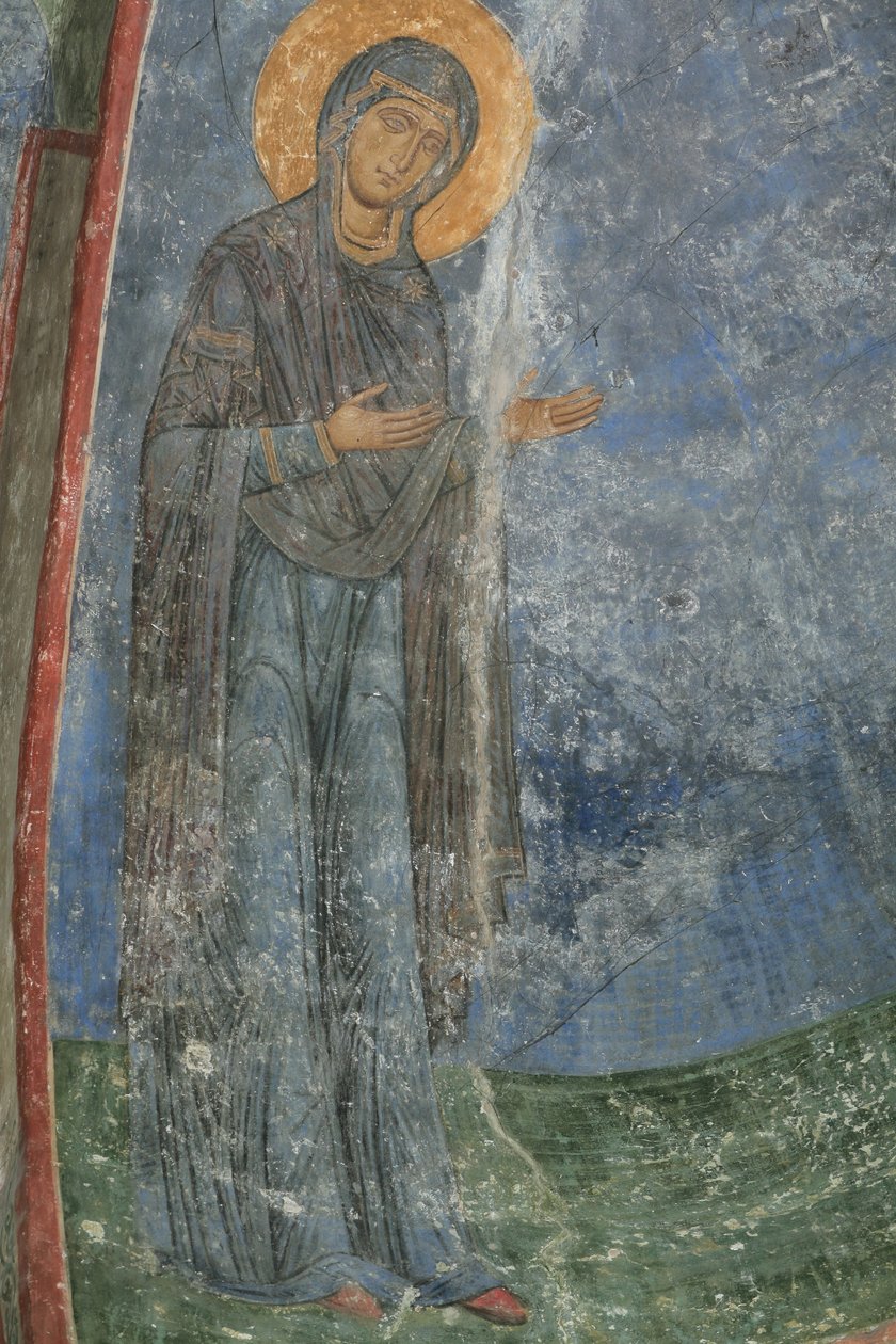 De Maagd, 12e eeuw door Ancient Russian frescos