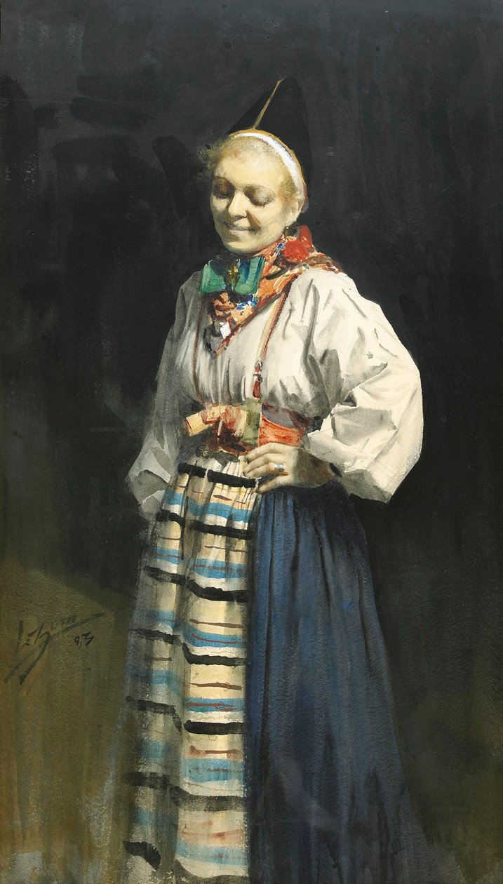 Dalecarlisch meisje uit Rättvik door Anders Leonard Zorn