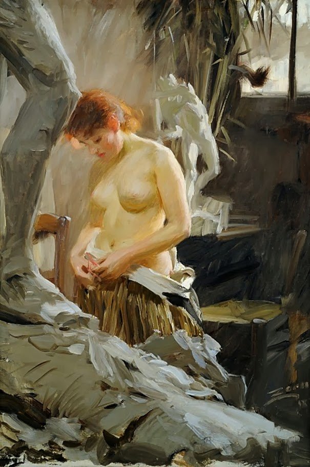 In Wikstroms atelier door Anders Leonard Zorn