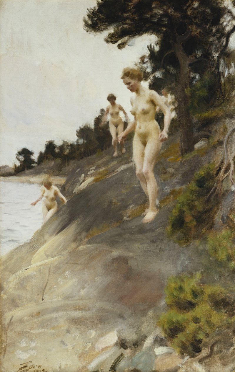 Geschrokken, 1912 door Anders Leonard Zorn