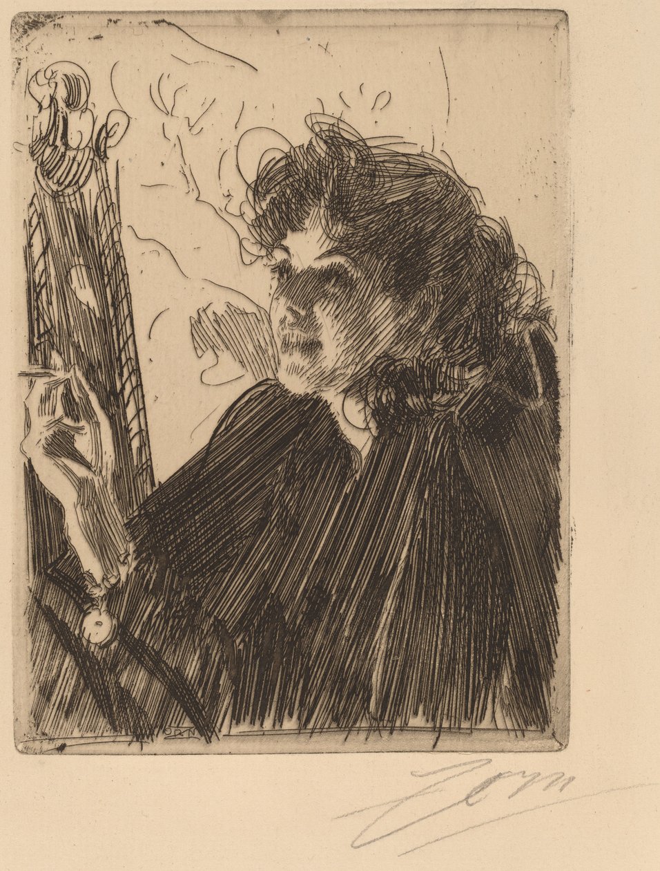 Meisje met Sigaret, 1891 door Anders Leonard Zorn