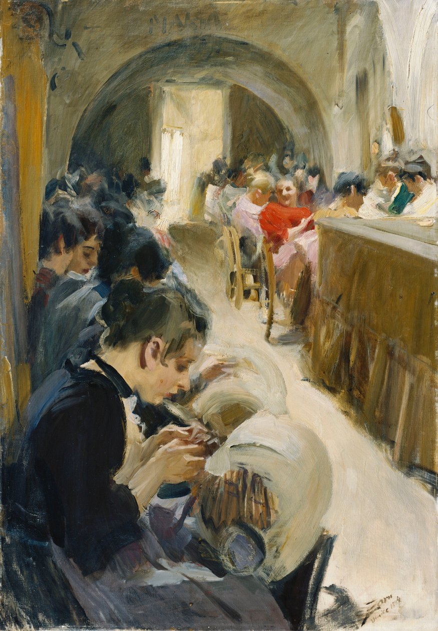 De Kantklossers door Anders Leonard Zorn