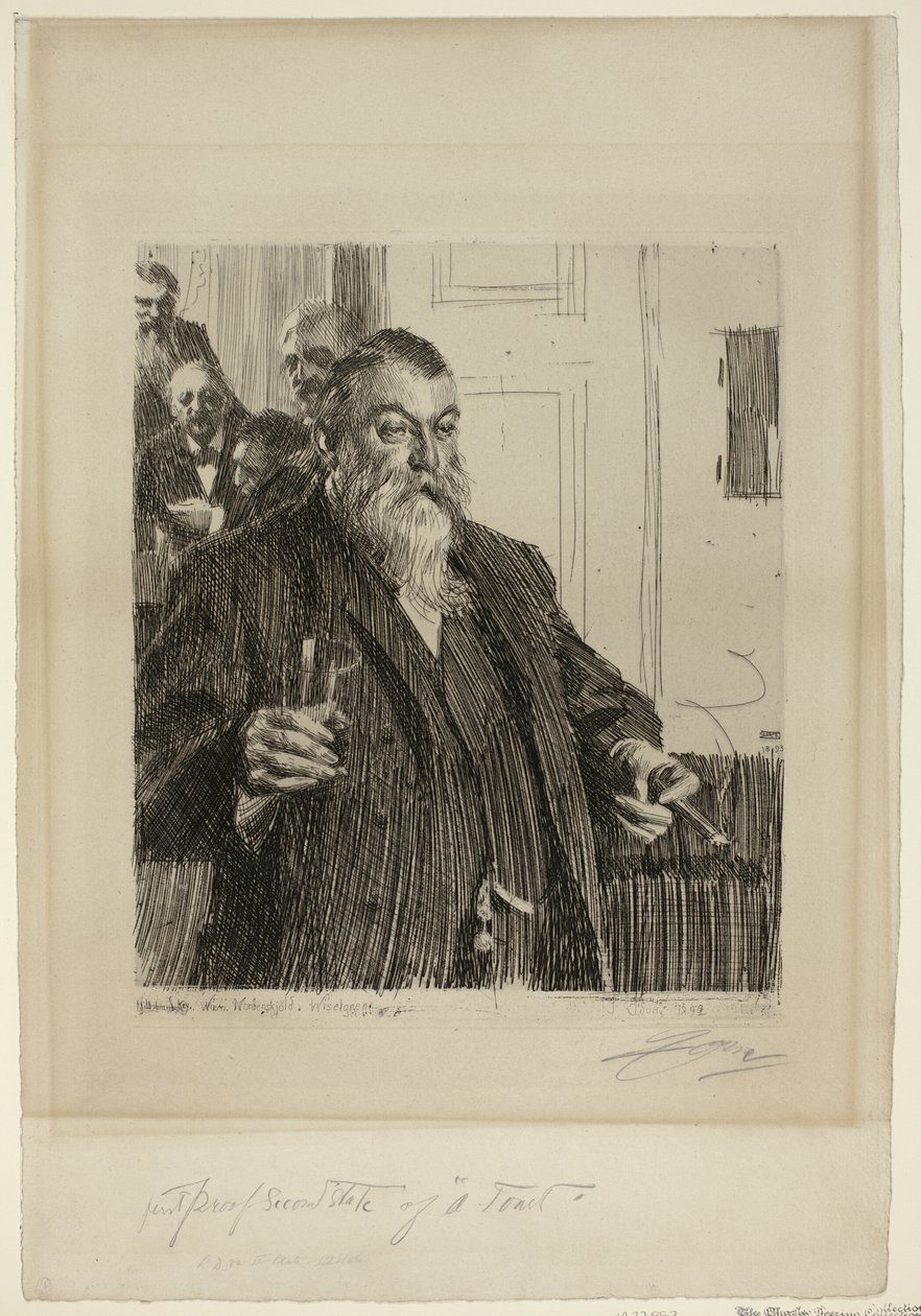 Een Toast II door Anders Leonard Zorn